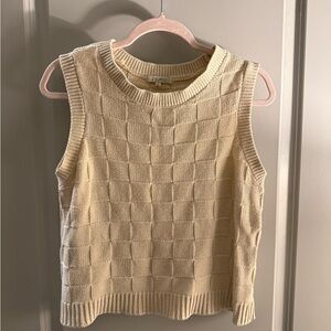 Z Supply Cream Sleeveless Sweater
